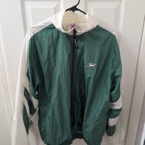 Speedo Green and White Men's Jacket